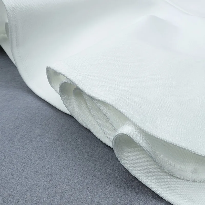 

FIXSYS White Bandage Dress 2020 New Arrival Summer Sexy Women Mermaid Bandage Dress Bodycon Celebrity Evening Party Club Dress