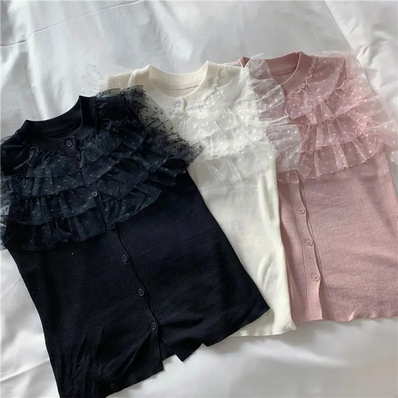

Fashion Women Sleeveless Slim Stretch Lace Design Solid Print Dot Casual Tops