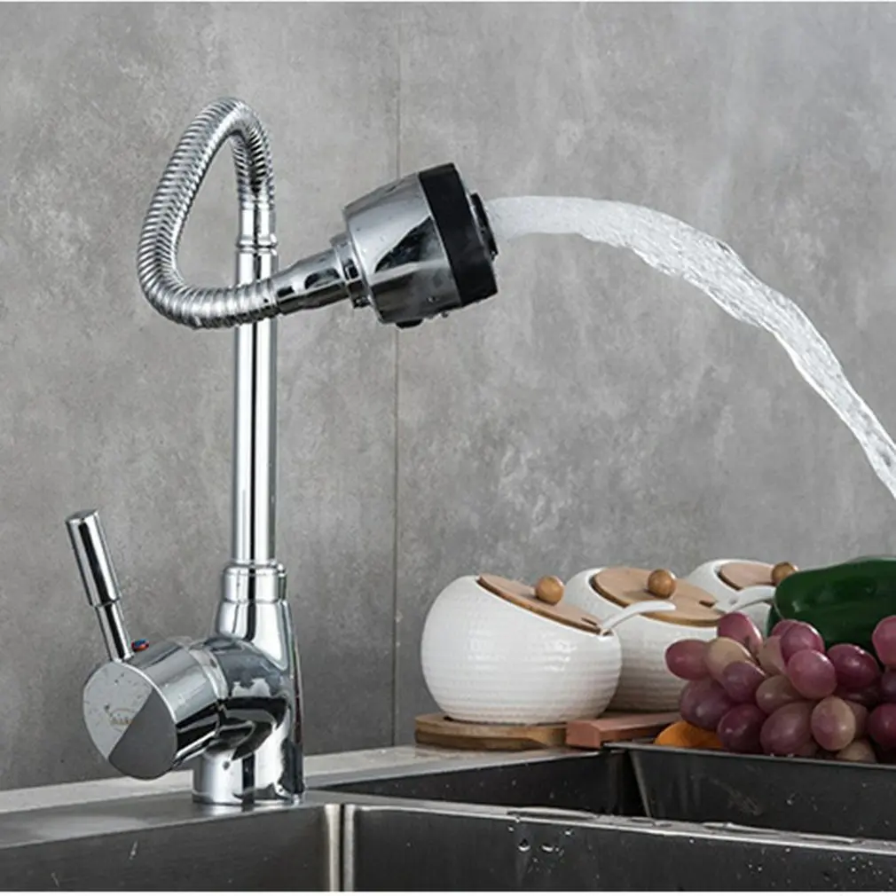 

360 Rotating Kitchen Sink Basin Faucet Rotating Faucet Hot And Cold Outlet Copper Style Without Hose