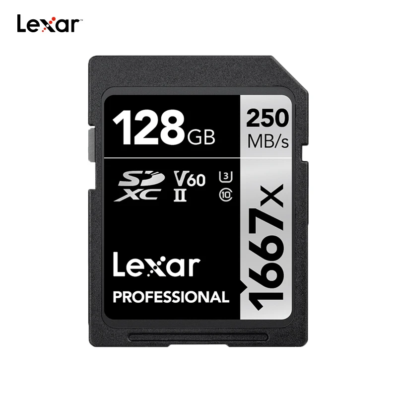 Lexar Профессиональный 1667x SDXC UHS II sd карты объемом 64 Гб 128 256 250 МБ/с. Мощный высокой