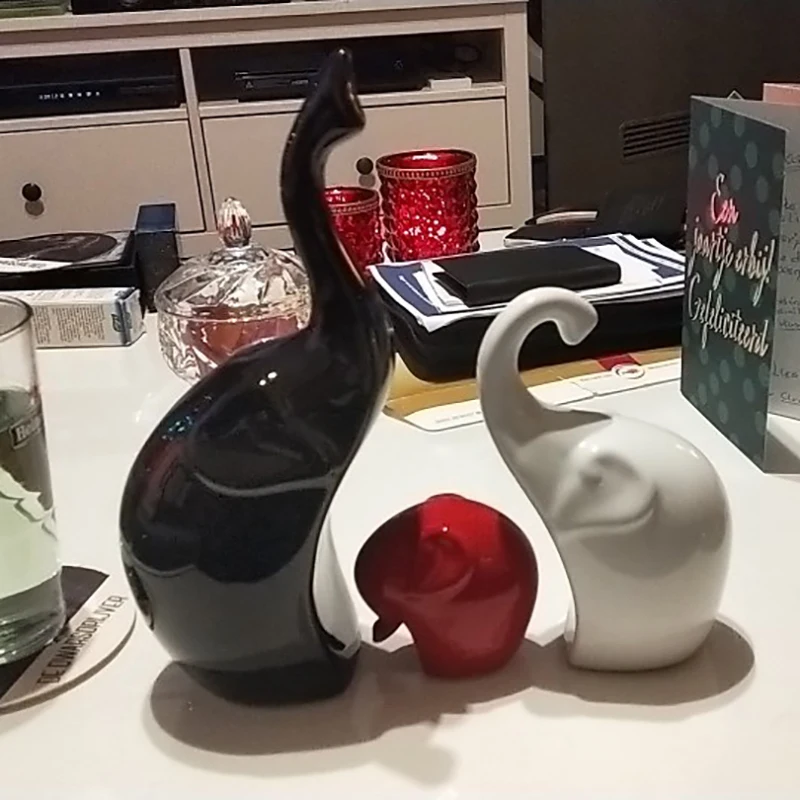 Скандинавские аксессуары для украшения дома керамический лебедь олень фигурки