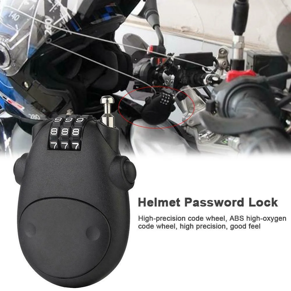 

Password Lock High Security Telescopic Wire Rope Steel Motorcycle Helmet Cable Code Lock Suitcase Bicycle Outdoor Password Lock