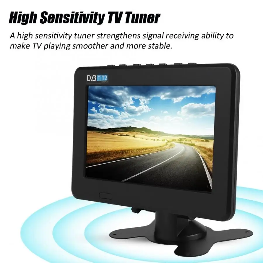 Smart tv HD 1080P Цифровое телевидение 10 дюймов dvb-высокая чувствительность автомобильное Цифровое ТВ Стерео окружающее Телевидение Lcd Portatil Новинка