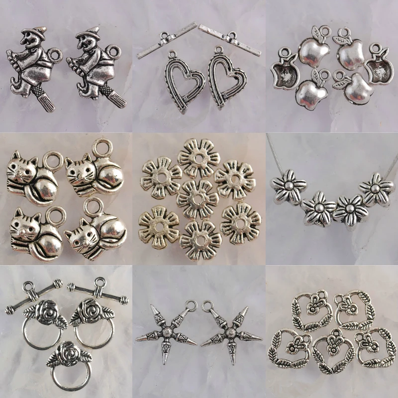 

Alloy Metal Tibetan Silver Color Pattern Pendant Settings Frame Connector Spacer Beads Design Charms Accessories Translation Diy
