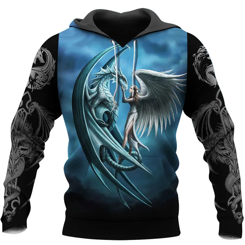 

New Harajuku sweatshirt 3D printing beautiful dragon sweatshirt hoodie zipper hoodie fashion unisex casual street sports top