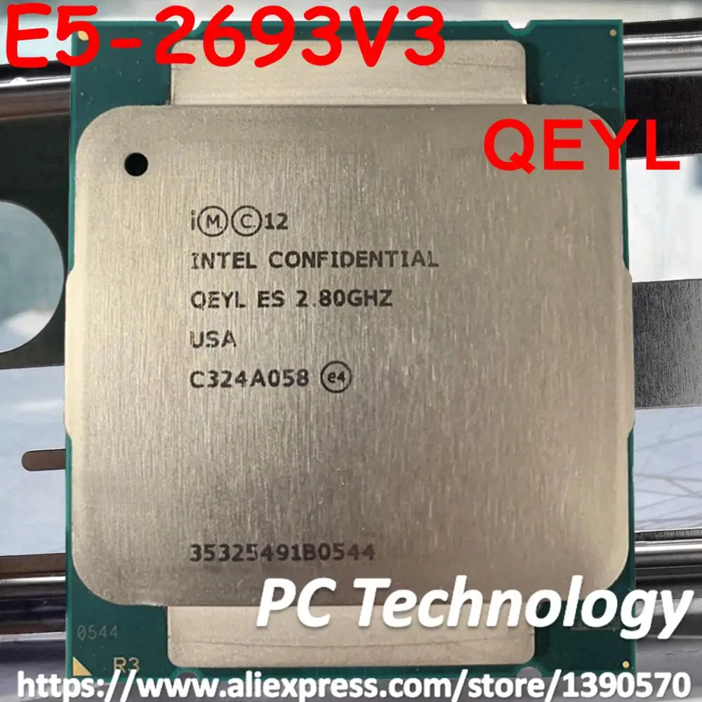 Оригинальный телефон Intel Xeon версия QEYL E5 2693V3 2 80 ГГц 12 ядер 30 Мб Φ V3 160 Вт 2693 V3|intel xeon|xeon