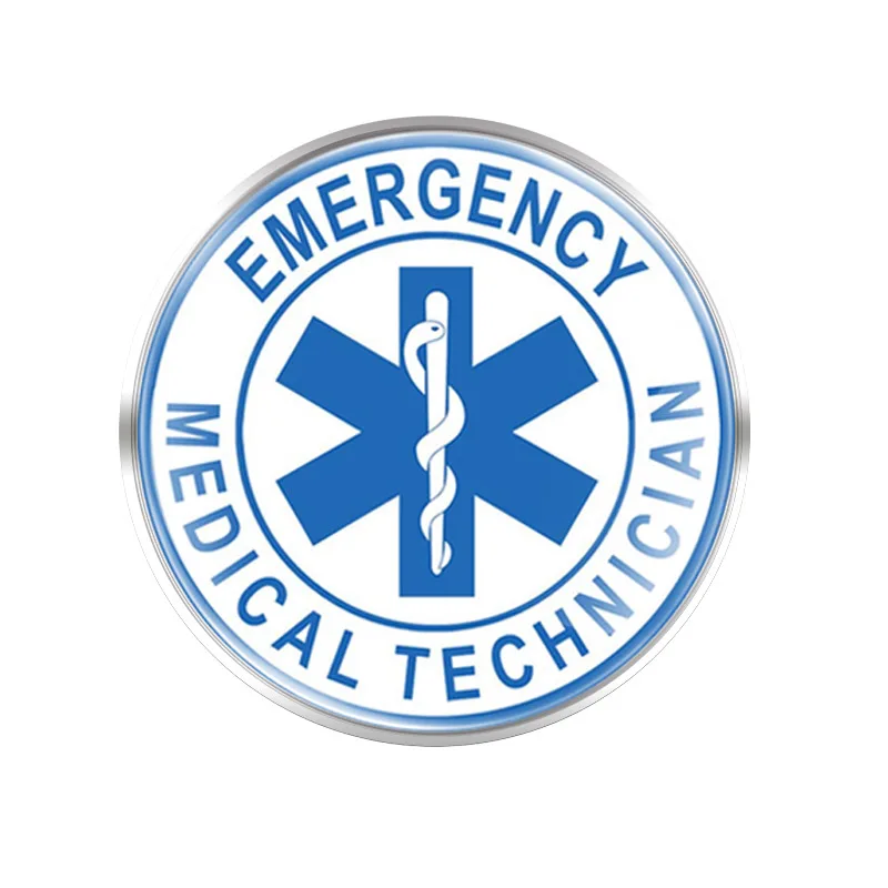 

EMT Symbol Brooches For Clothes Decoration Collar Pin Glass Dome Women Men Accessories Jewelry Gift