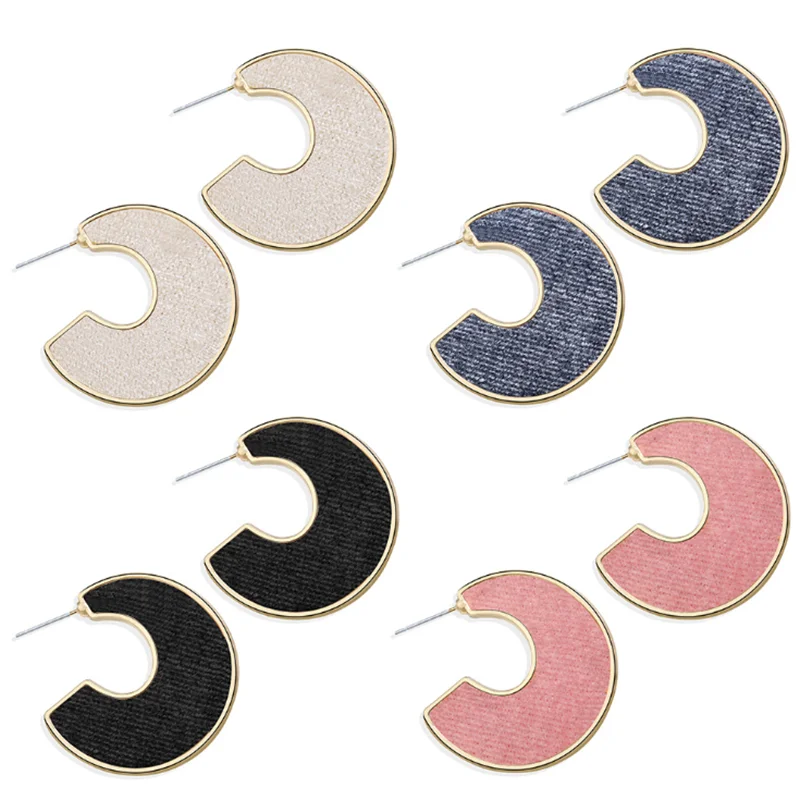 Минималистичные серьги подвески в форме буквы C для женщин геометрические