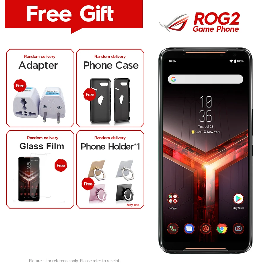 Оригинальный телефон Asus ROG Phone 2 II ZS660KL мобильный 8 ГБ 128 Восьмиядерный процессор