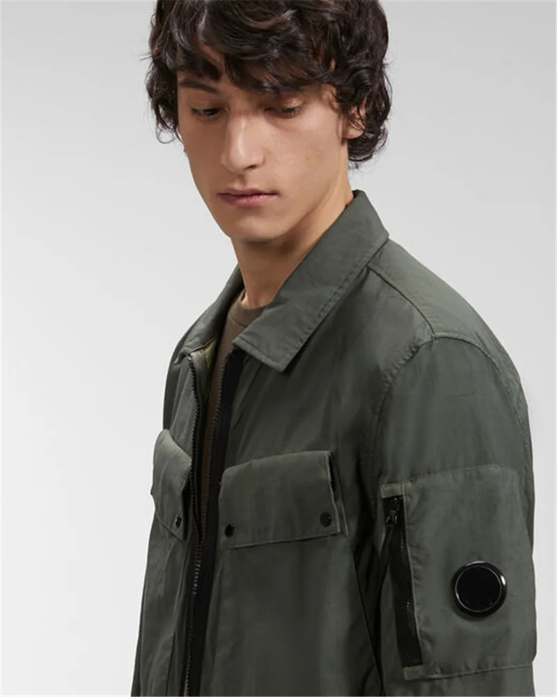 

Spring Autumn Men's Tooling Style Jacket Tops
