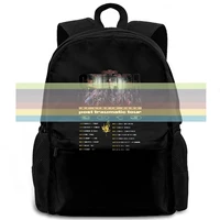 mike shinoda post traumatic tour with dates black all 5 print women men backpack laptop travel school adult student