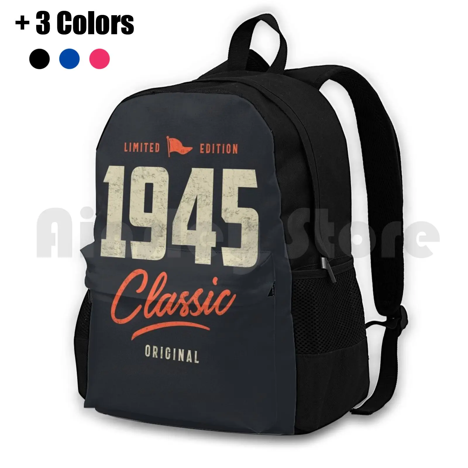 

1945 Classic Birthday Gift Outdoor Hiking Backpack Waterproof Camping Travel Since 1945 Made In 1945 Born In 1945 Birthday