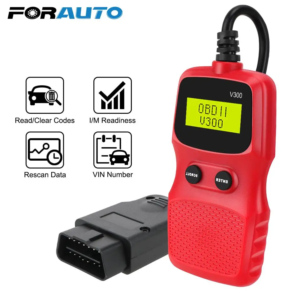 

OBD2 считыватель кодов OBD 2 сканер OBDII цифровой дисплей ELM 327 V300 ручные автомобильные аксессуары автомобильный диагностический инструмент