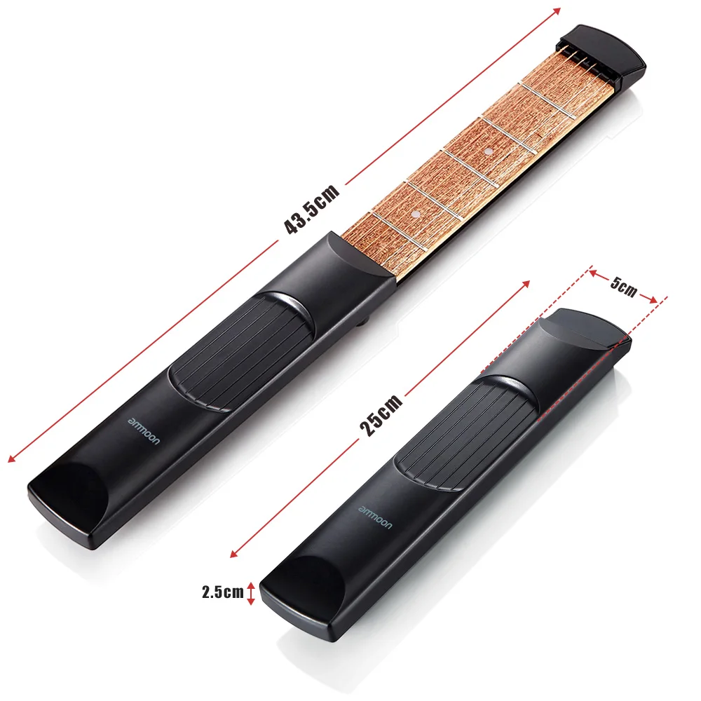 Ammoon Портативный карман акустической гитары Практика Инструмент гаджет аккорд