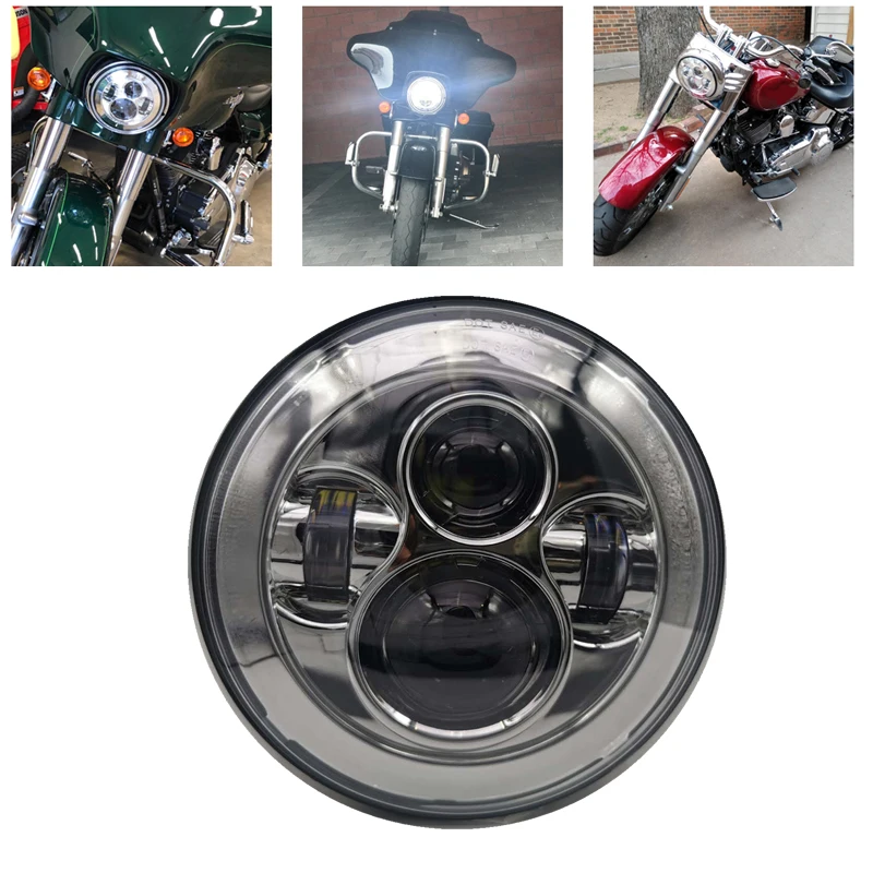 

7" LED Headlight for Honda FLSTC Ultra Classic Road King Yamaha Road Star V Star 650 1100 Deluxe Indian Scout Chief Vegas 8-Ball