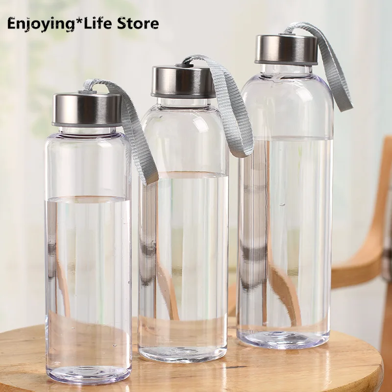 

New Plastic Water Bottle Outdoor Travel Portable Straight Cup Student Creative Gift Advertising Kettle