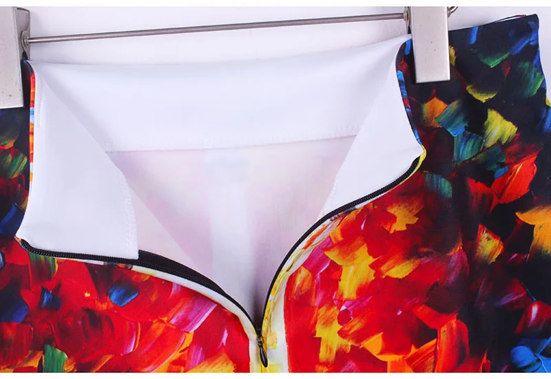 Модная юбка-карандаш для девочек в западном стиле S-4XL яркая Женская с принтом