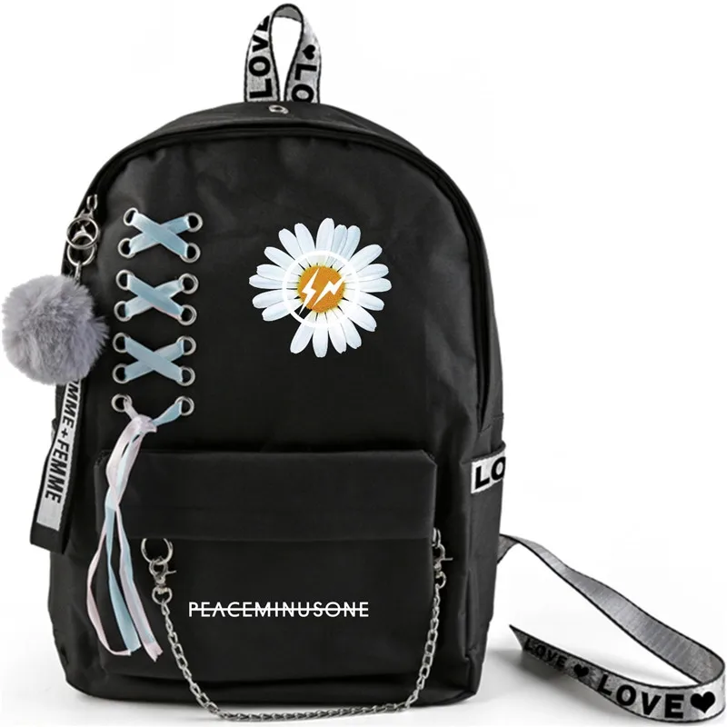 

kpop G-Dragon Daisy Backpack Big Capacity Bag Students Supplies PEACEMINUSONE Stationery Fans Collection jh416