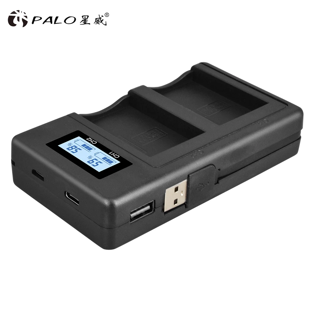 PALO LCD Dual USB зарядное устройство для Canon LP E12 LPE12 батарея EOS 100D Kiss X7 Rebel SL1 M10 DSLR