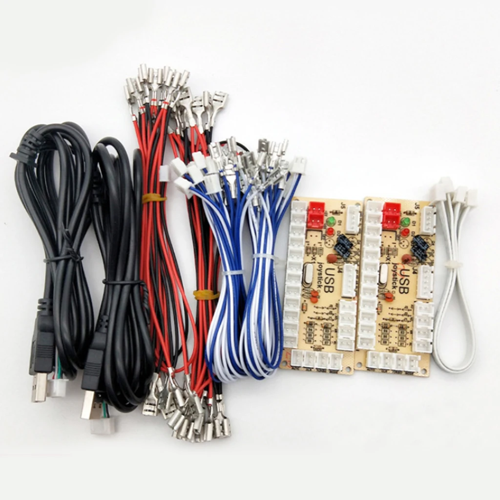 MagiDeal 2 игрока аркадные кнопки Джойстик контроллер DIY аксессуары части и джойстик
