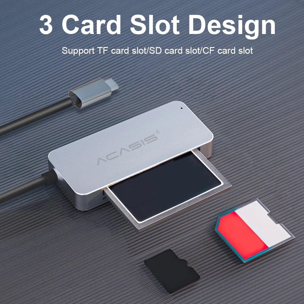 

Smart Camera Card Readers Adapter USB 3.0 Multi-Card Reader USB Type C to CF TF Secure Digital Card Reader Adapter