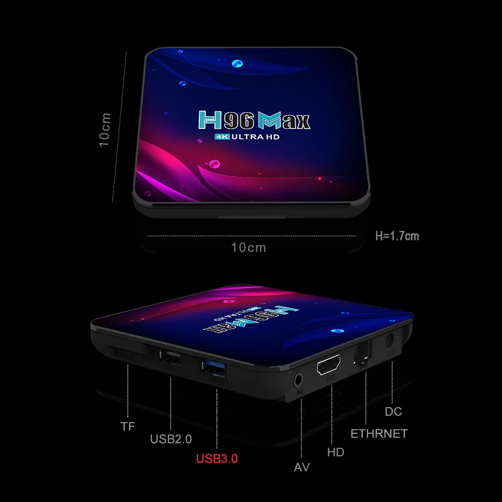 TV Box Android 11 4G 64GB 4K 2021 H96 MAX V11 Smart 2.4G 5.8G WIFI Google Voice Set Top H96max | Электроника