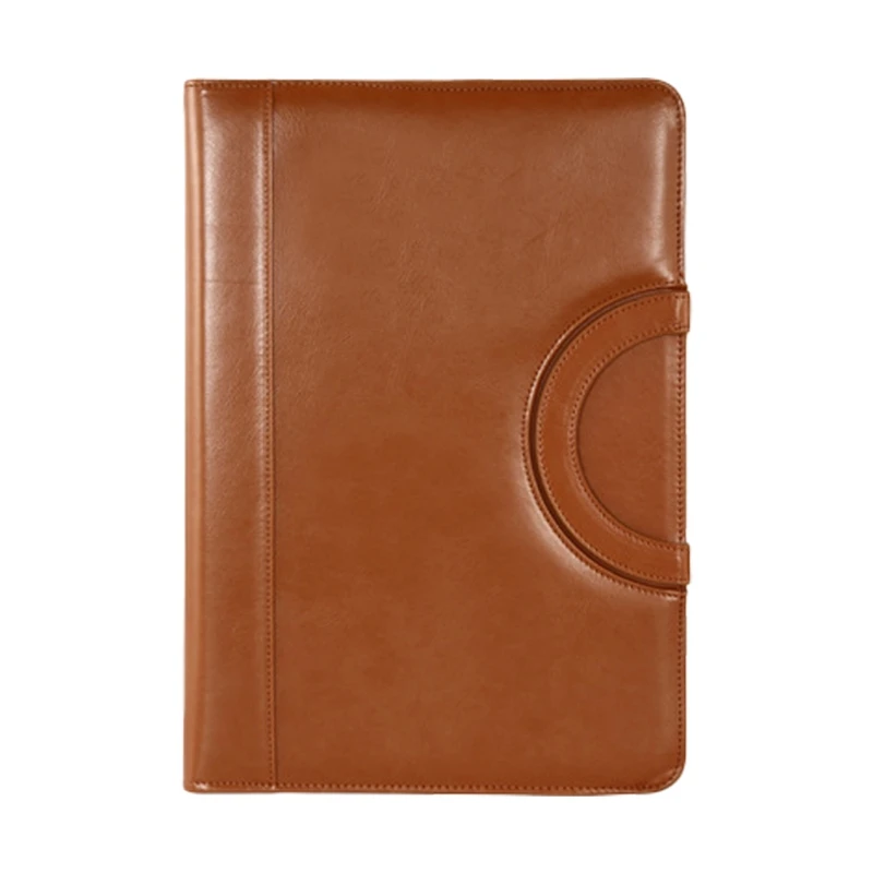 

Portable PU Leather File Folder with Calculator Zipper Business Briefcase Bag