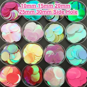 10mm 15mm 20mm 25mm 30mm PVC Flat Round loose Sequins Paillettes sewing Wedding Craft Accessories wi in Pakistan
