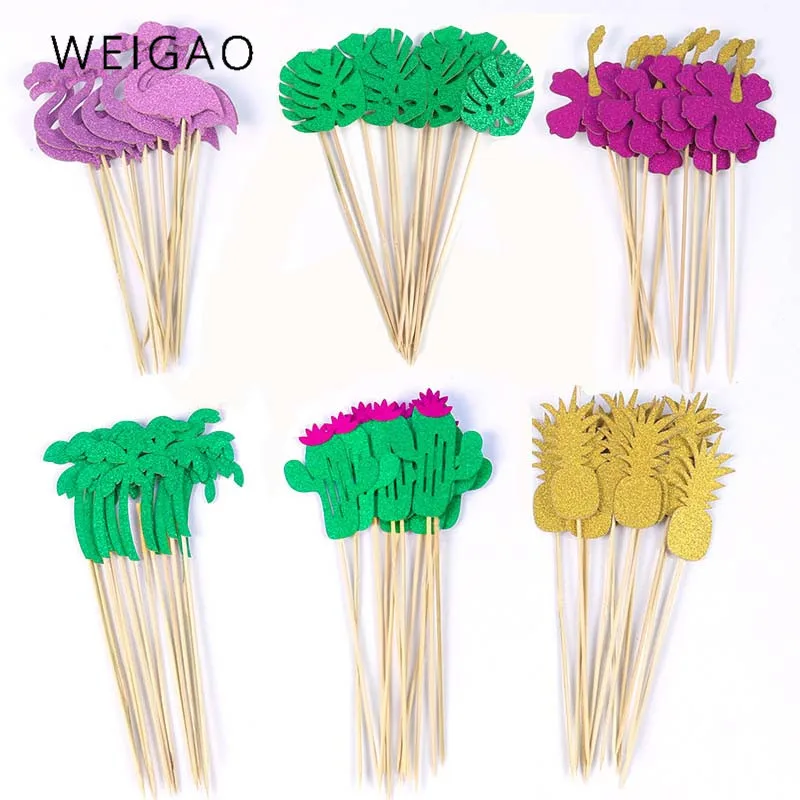 12 шт. летняя Гавайская стакан для тематической вечеринки торт фигурки жениха и