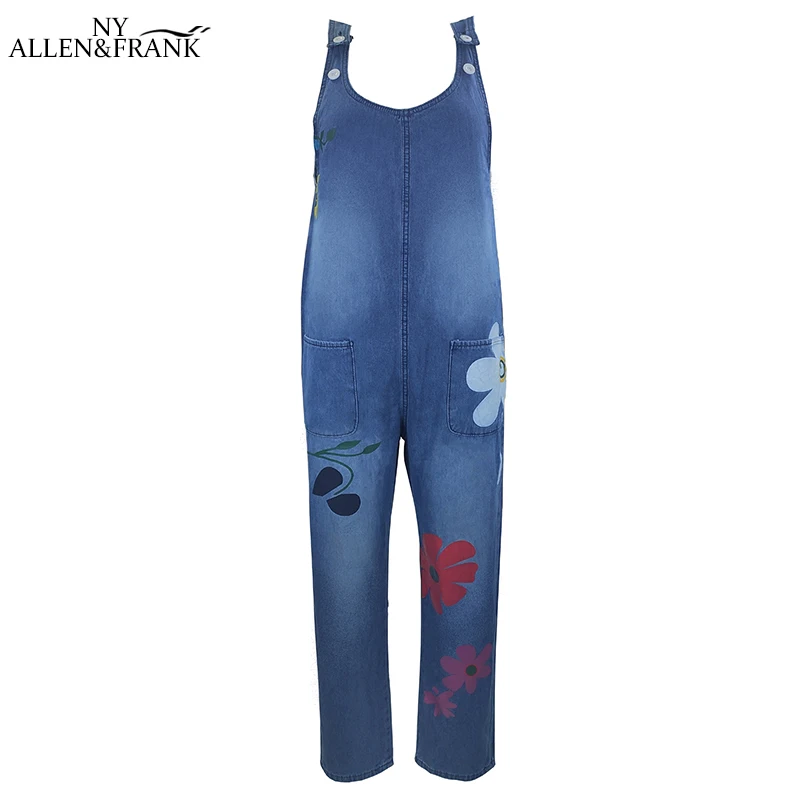 

Denim jumpsuit women's basic overalls 2021 fashion suspender jeans plus size 5XL cotton casual trousers fashion mom pants