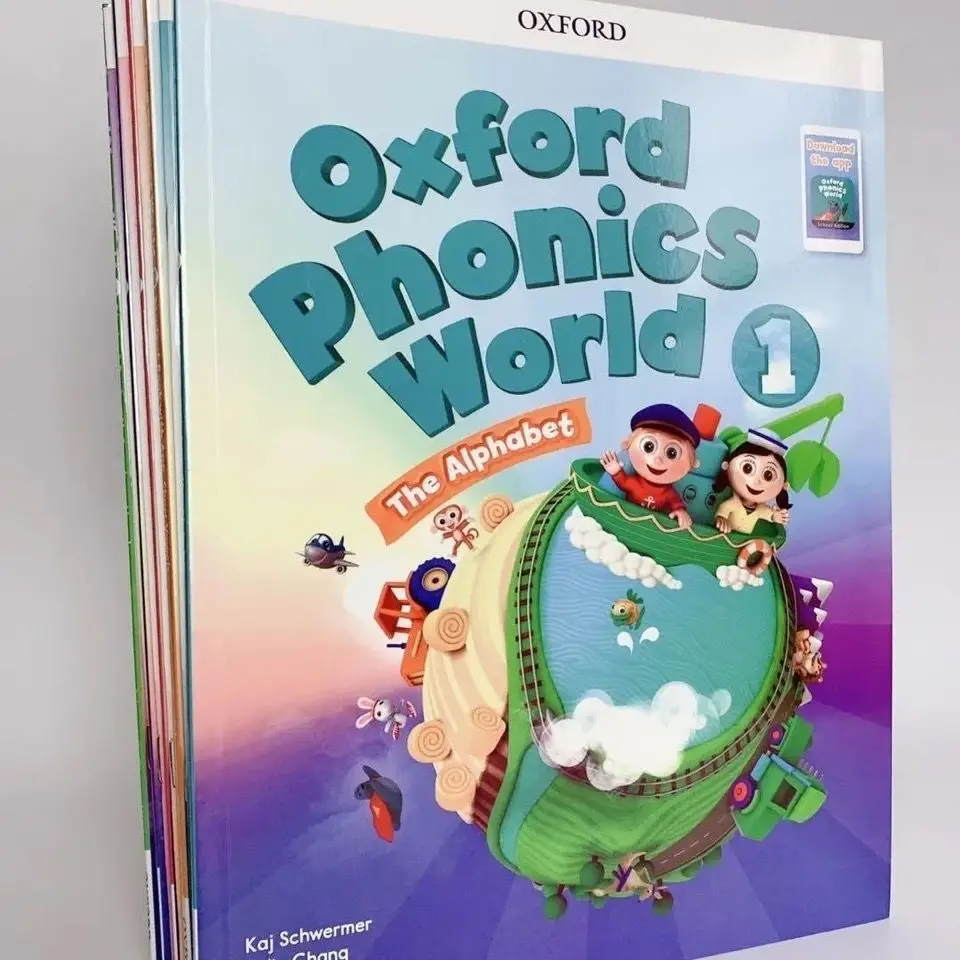 10books oxford phonics world storybook Children Learning English Case Early Learning Books Workbook Educational Toys