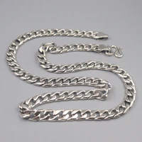 pure 925 sterling silver necklace width 8mm curb link chain necklace 55cm 73 74g for man gift
