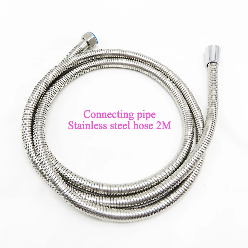 Stainless steel hose Распылитель для домашних животных, щенков, собак, кошек, мытья, уход за лошадьми, Массажная щетка для купания, ручной душ, 5 цветов, Прямая поставка - Цвет: Stainless steel hose