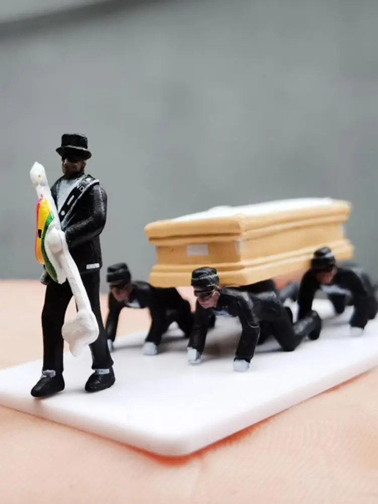 Cosplay Ghana Dancing Pallbearers Coffin Dance Figure Action Funeral Team Display Funny Accessories Garage Kit Toys | Игрушки и хобби