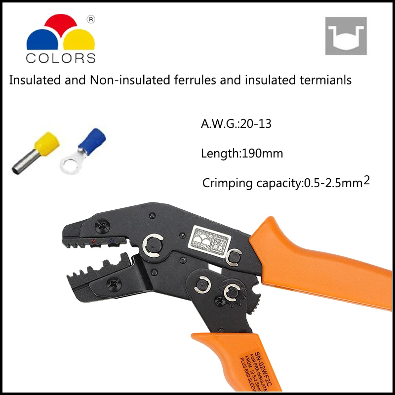 SN 02WF2C AWG20 13 изоляцией и изолированных кабельных наконечников изолированный