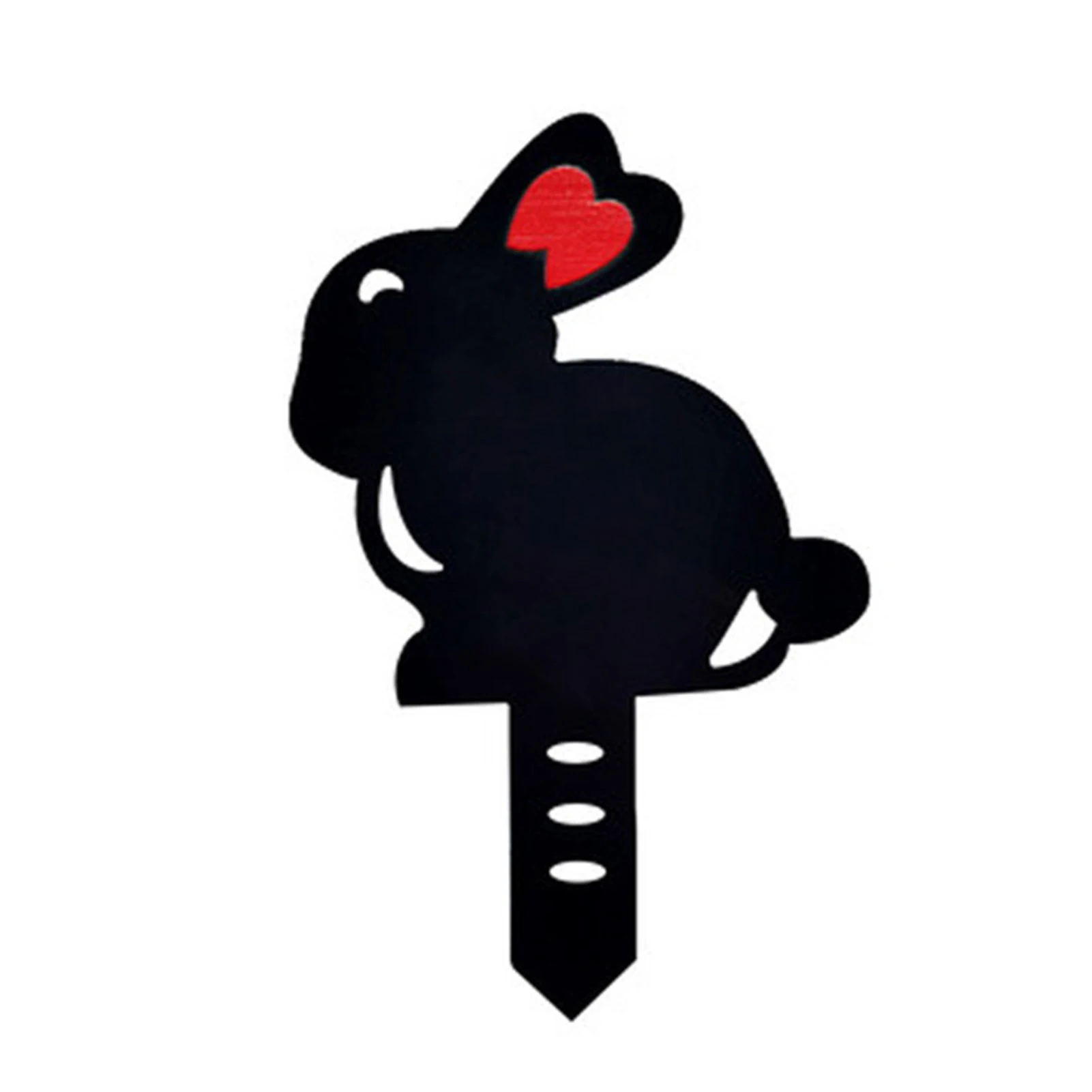 

2D Rabbit Yard Art Stake Ground Insert Decor Hollow Lifelike Bunny Metal Statue Peg for Outdoor Garden Manor Lawn LAD3