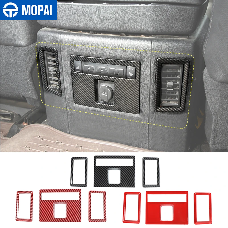

MOPAI ABS Car Rear Air Vent Outlet Decoration Cover Stickers for Dodge RAM 1500 2010-2017 Interior Accessories