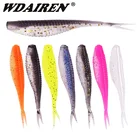 Джиг-блесна для рыбалки, Мягкая силиконовая приманка, 10 шт., 7 см, 1,8 г, двухцветные Искусственные воблеры, для морской и речной рыбалки