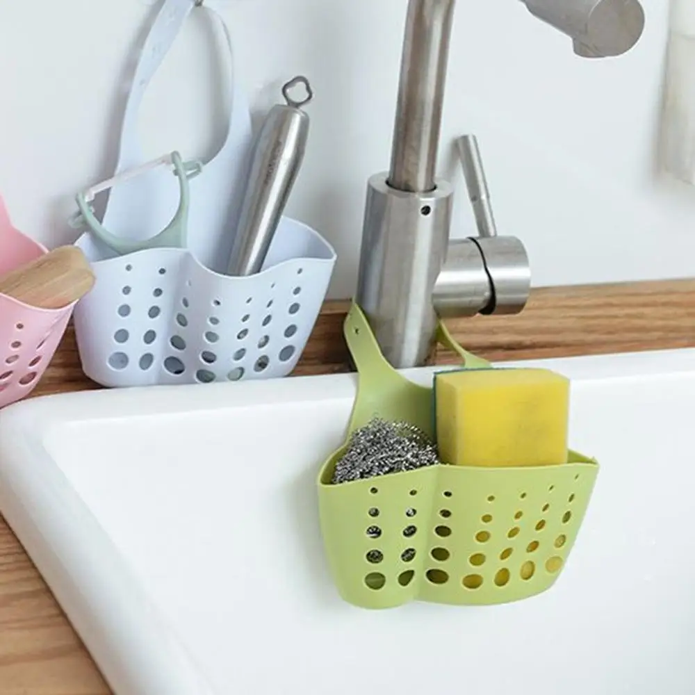 

Kitchen Utensils Sink Double Drain Bag Storage Rack Sponge Pool Storage Supplies Hanging Basket Drain Rack