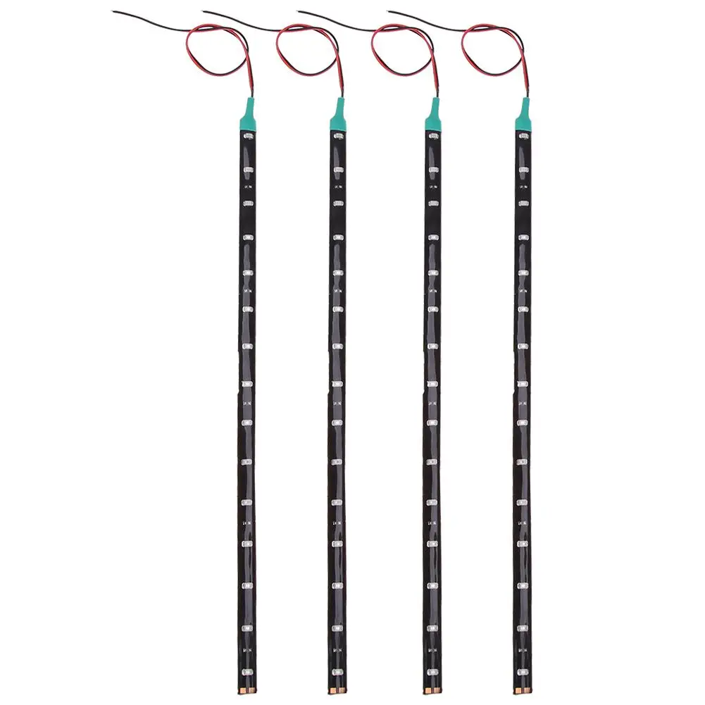 

4pcs 30cm/11.8in DC 12V 15LED Waterproof Flexible Universal Car Motorbike Truck Grill Light Strips For TOYOTA HONDA NISSAN VW