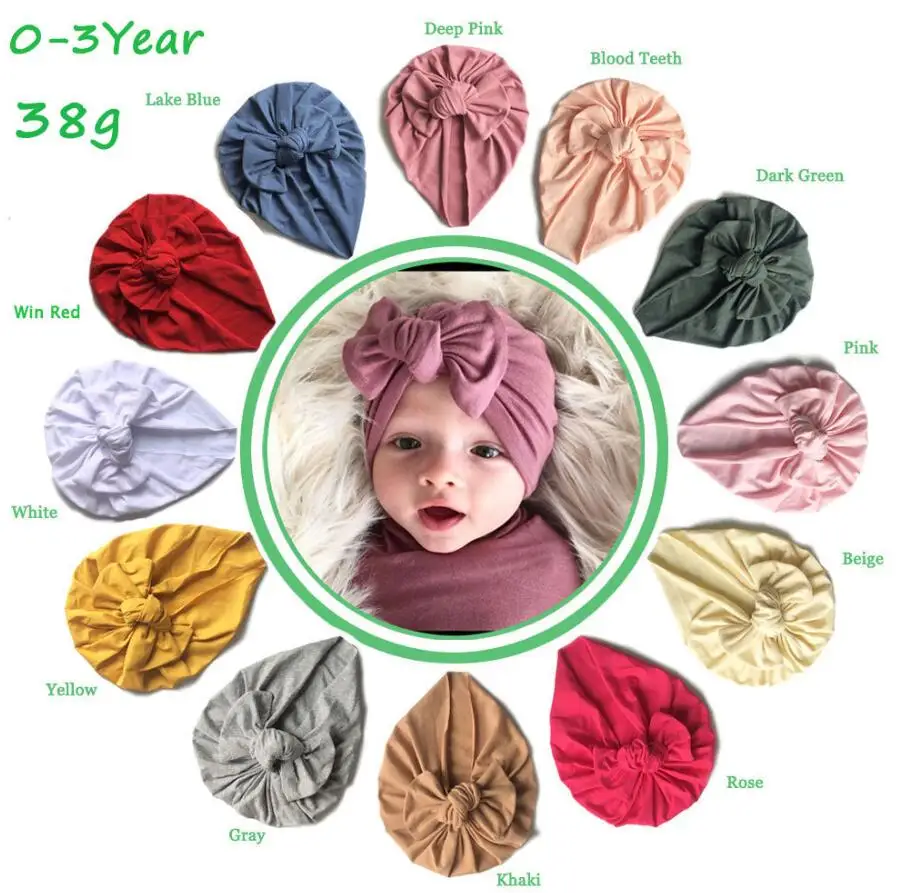 

12 шт./лот, оптовая продажа, тюрбан с бантом для волос, Детская повязка на голову, тюрбан для девочек, головные уборы из хлопка, детские головны...