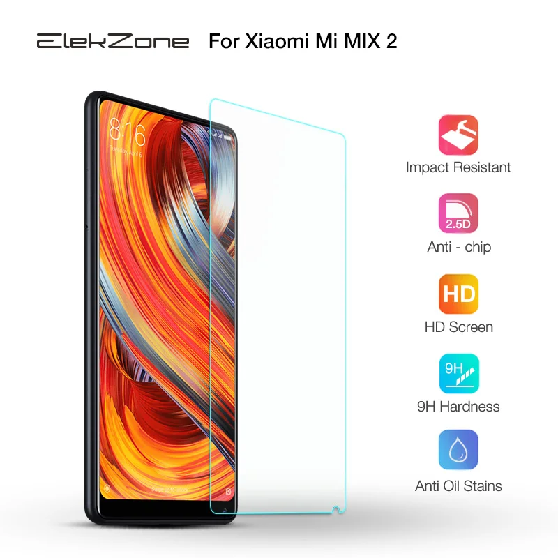 Закаленное стекло 9H HD для Xiaomi Mi MIX 2 защитное с нано покрытием экрана телефона MIX2S