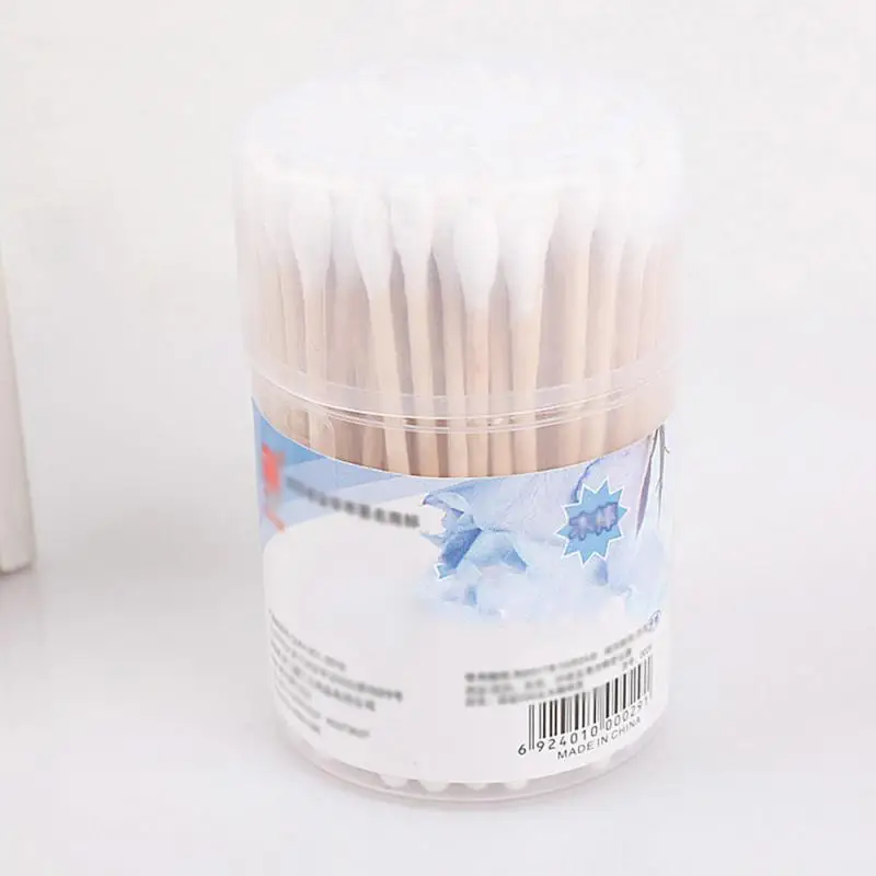 Деревянные ватные тампоны 1 комплект/100 шт. косметика для перманентного макияжа