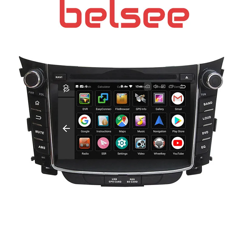 Belsee Android 9.0 PX5 Ram 4+64GB Car GPS Navigation Multimedia Player Radio DVD for Hyundai i30 2011 2012 2013