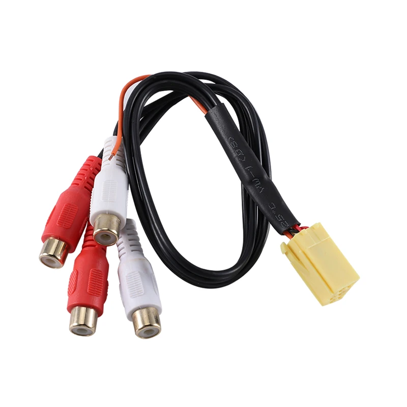 MINI ISO 6Pin Out 4 Chinch кабель RCA линия 4RCA для Peugeot Volkswagen Skoda Ford In VDO Becker | Автомобили и
