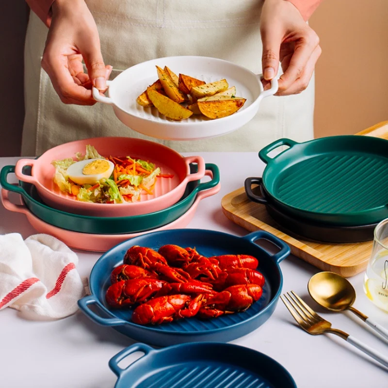 Тарелка для салата в скандинавском стиле столовые приборы домашняя посуда