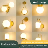 flkl european style wall lamp bedroom bedside lamp warm light art style wall lamp living room corridor easy installation