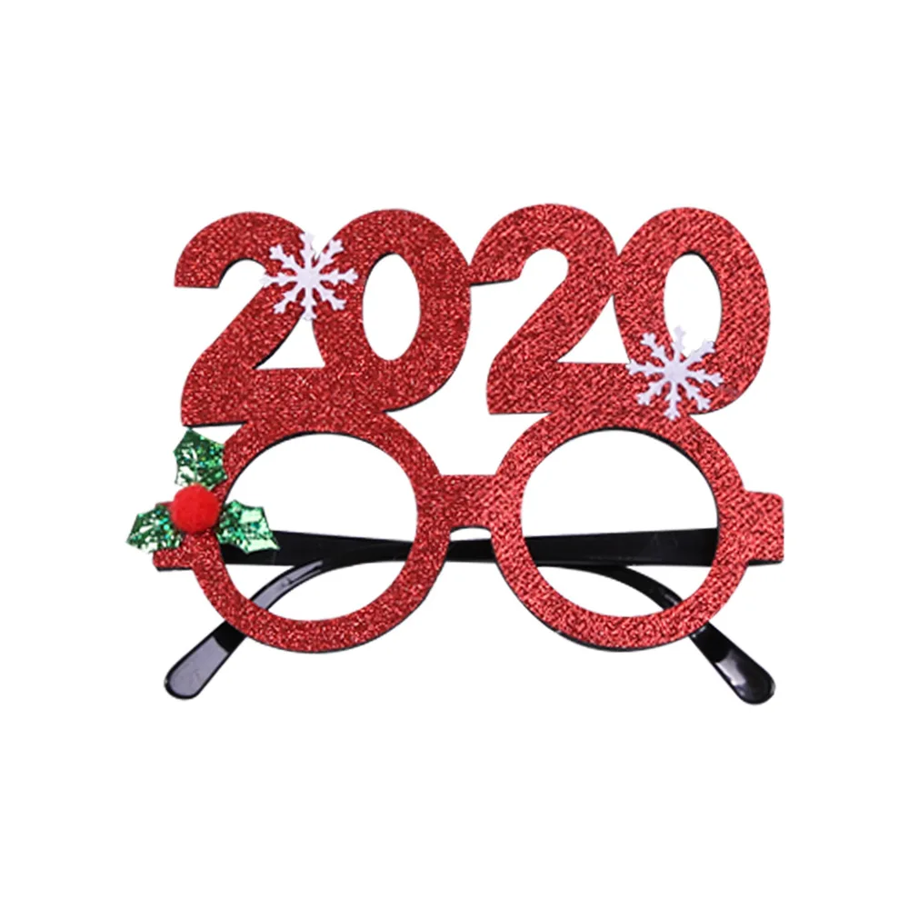 

Merry Christmas Costume Glasses Frame Funny Santa Eyewear Eyeglasses Christmas Party Decoration Supplies Gifts for Kids Adults