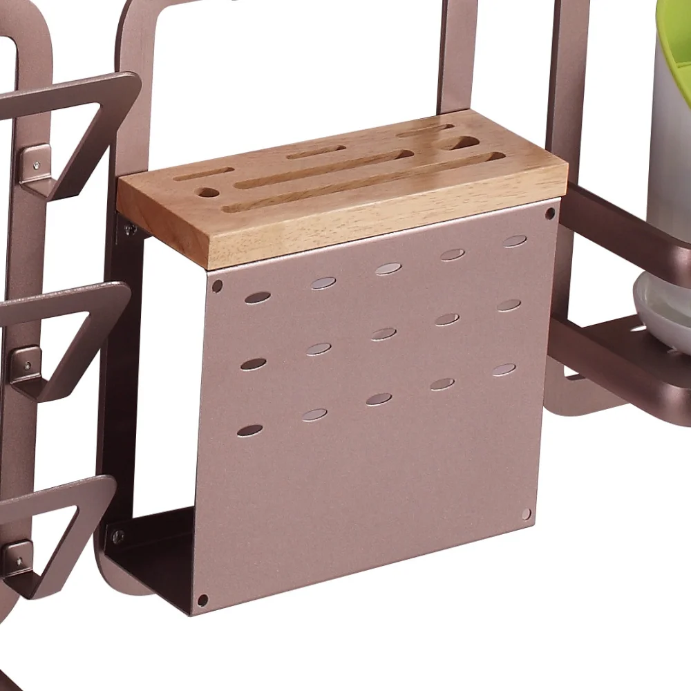 

China jingsheng aluminum kitchen supplies storage shelf utensils holder