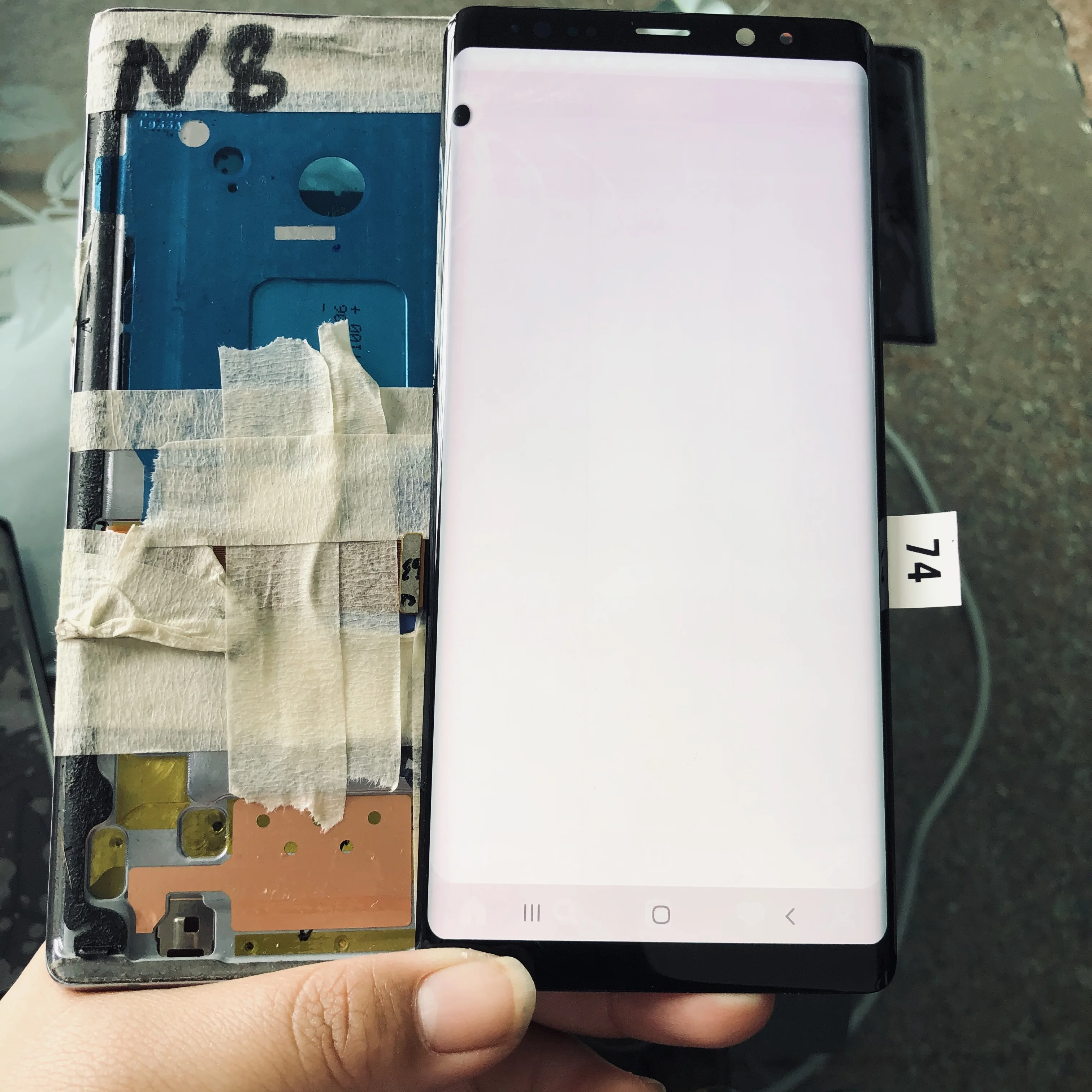Для Samsung Galaxy Note 8 N950 SM N950F с Burnshadow + маленькое пятно оригинальный Amoled ЖК дисплей